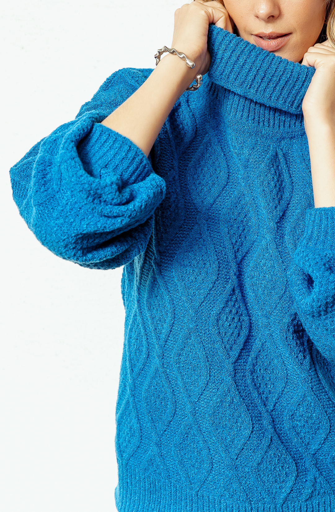 Ocean Blue Knit Sweater